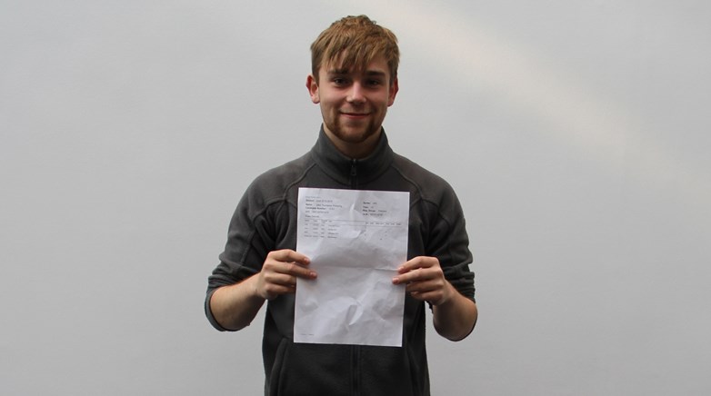 Ashington Academy A level results day 2019 - Jake Pickering